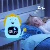 LED-Kinderwecker mit Nachtlicht und Weißrauschfunktion | farbiges Licht, Alarm, Sonnenaufgangssimulation, integrierter Akku | JL-822
