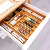 Besteckkasten | Bambus, ausziehbarer Schubladeneinsatz XXL mit 9 Fächern | KBT-G944