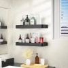 Badezimmerregal über dem Waschbecken | Länge 60 cm | Duschablage | Schwarz | BSU-L60CM-B