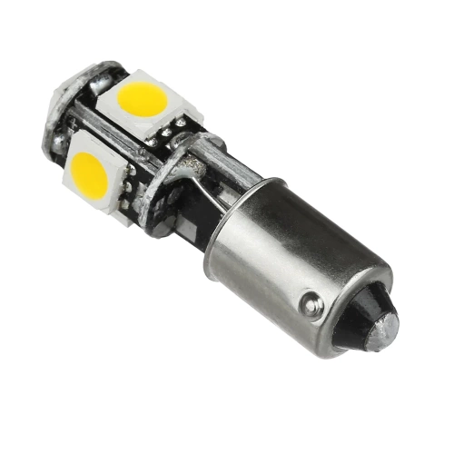 WW Auto LED Birne BA9S 5 SMD 5050 CAN BUS Warmweiß