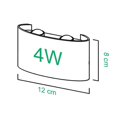 Gartenlampe, LED-Außenwandleuchte | oben - unten | 4W, IP65 | BD-C041-4W