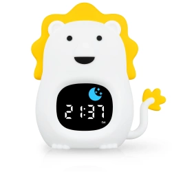 LED-Kinderwecker mit Nachtlicht und Weißrauschfunktion | farbiges Licht, Alarm, Sonnenaufgangssimulation, integrierter Akku | JL-822
