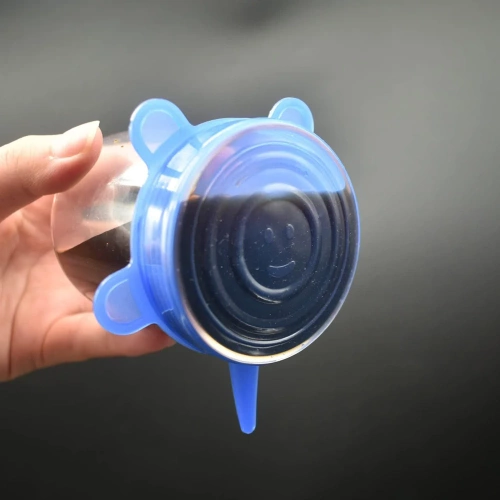 Universale Silikon-Abdeckungen | Set elastischer Deckel, 6 Stück | blau | FLR-6PCS-BLUE