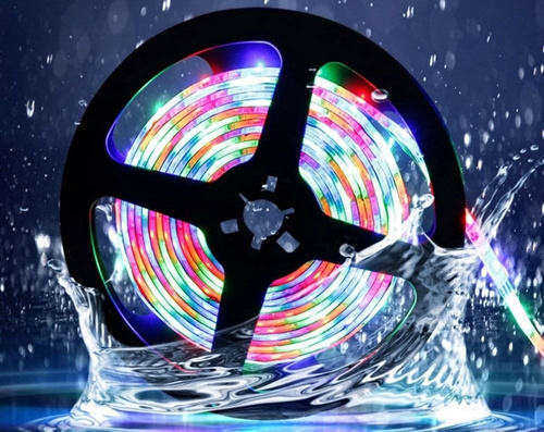 IP44 Wasserdichter RGB LED Streifen 5m | Farbwechsel LED Band mit IR Fernbedienung | Flexibel LED Lichtband für Beleuchtung von Haus