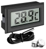 Digitales Thermometer | Mini-Messgerät mit wasserdichter Sonde | KTM-050-SCHWARZ