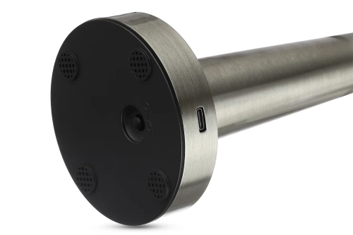 Kabellose Tischleuchte | Touch-Nachtleuchte mit einstellbarer Lichtfarbe, USB-Anschluss | silber | HJA10-SILVER