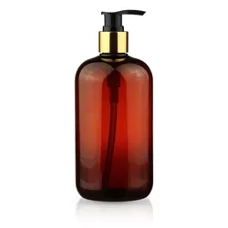 Seifen-Gelspender 500ml | Edle braune Pumpflasche | XH35-BRAUN