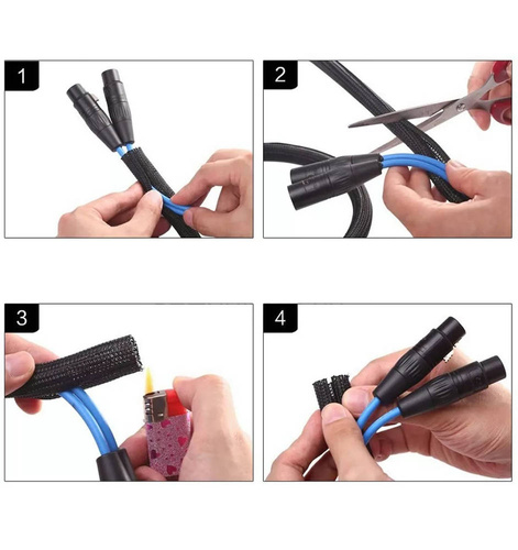 Nylon-Kabelschutzgeflecht, Kabel-Organizer, Schutzummantelung | 3 Meter | ⌀ 19 mm | SCS-019MM-3M