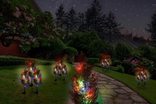 Sonnenblume Solar | Garten Solar LED Lampe Zypresse | 80 cm, 600 mAh | FLD-32-C