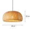 Natürliche Bambuslampe | BOHO geflochten | 38cm