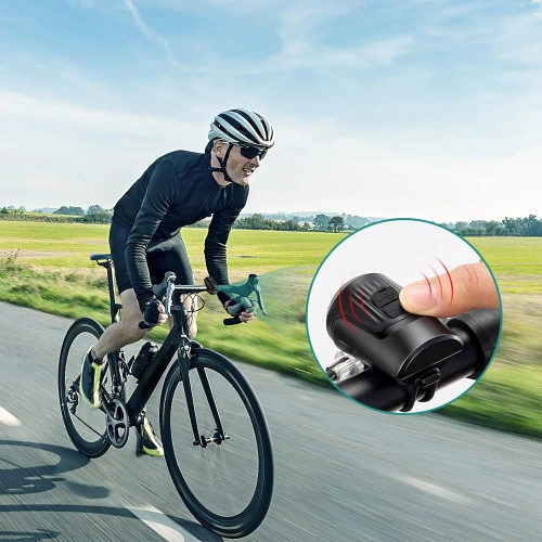 Elektronische Fahrradklingel mit Alarm 125 dB | Wasserdichte Türklingel mit Diebstahlalarmfunktion | EH-128