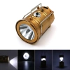 Solar Camping LED-Laterne, Reiselampe mit Powerbank-Funktion | Gold | HWL-001-EU