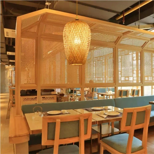 Pendelleuchte aus handgefertigtem Bambus | BOHO-Stil | Chinesischer Kronleuchter