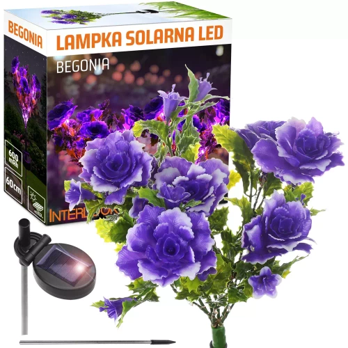 LED-Gartenleuchte Solar-Blume Begonie | 60 cm, 600 mAh | purple | FLD-27-PURPLE