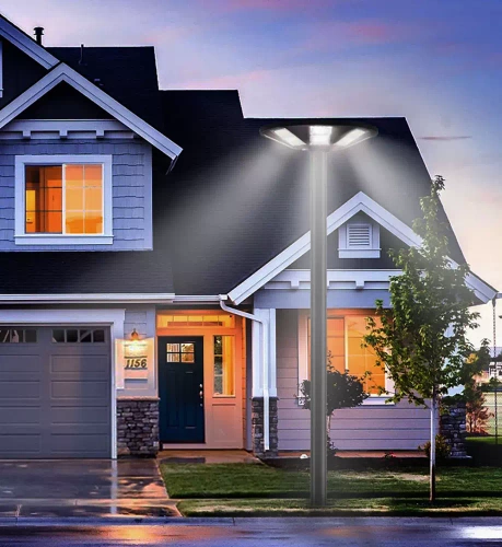 Straßenlaterne, Solar-LED-UFO-Lampe | 300W, 8Ah, IP65, 240 LED SMD5730 | großer 6V/13W Solarpanel | Fernbedienung | LDT-B240