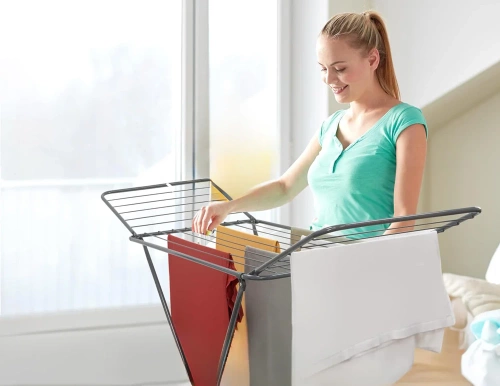 Klappbarer Wäscheständer | Stehender Wäscheständer | Balkonwäscheständer | FCX-180-Black