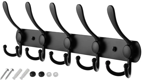 Metallkleiderbügel | Handtuchhalter | Wandhaken | Kleiderhaken | DSW-H05-SCHWARZ