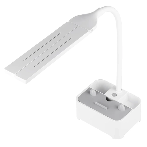 Schreibtischlampe für Kinder | LED Lampe mit Organizer und Handyhalterung | Schreibtischlampe mit Farbwechselmöglichkeit | TDL-126-WEISS