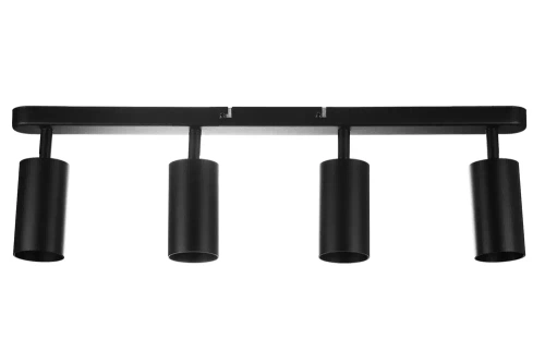 Vierpunkt-Deckenleuchte, schwenkbarer Strahler 4x GU10 Schwarz | MS-GU10-4