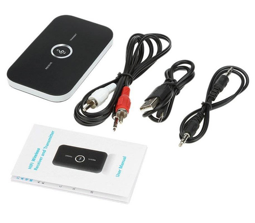 Bluetooth-Adapter 5.0 | Multifunktionsgerät 2-in-1 | Empfänger und Sender | B6-Schwarz