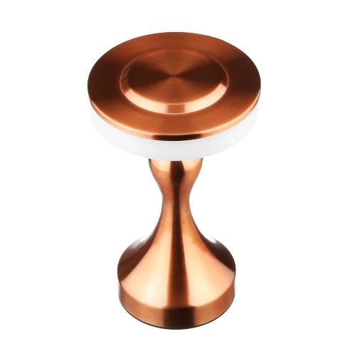 Tischlampe mit eingebautem Akku | Nachtlicht mit drei Leuchtmodi | Stimmungsvolle Lampe für Hotel, Restaurant | HJA14-A-COPPER