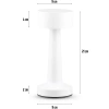 Kabellose Tischlampe | Berührungsempfindliche Nachttischlampe mit einstellbarer Lichtfarbe | USB-Lampe | HJA10-WEISS
