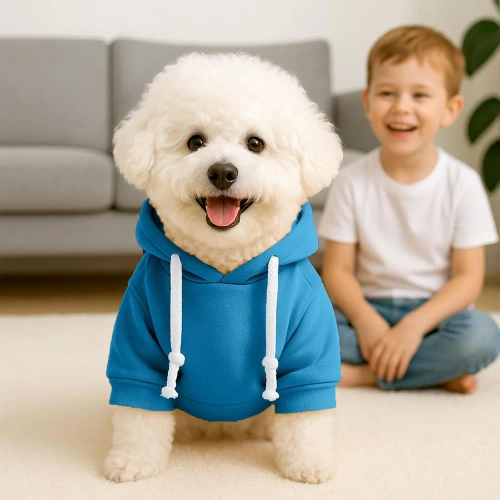 Haustier Kapuzenpullover | Größe S | blau | PET-015S-BL