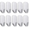 Möbelhaken | Edelstahl-Badezimmergriff | Selbstklebender Haken für Handtücher, Geschirrtücher, Küchenaccessoires | BXV-10PCS-SILBER