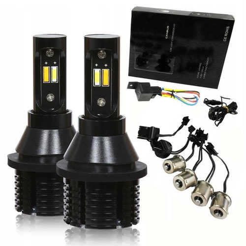 DRL 2in1 mit Blinker | Glühbirnen 12 SMD ZES High Power | LED-Tagfahrlichter | F2-ZES