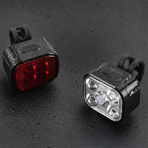 USB LED Fahrradlicht Set vorne + hinten | Wasserdichte Fahrradlichter | BK-L325