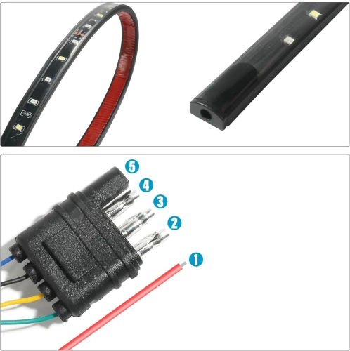 Dritte Bremsleuchte unter dem Spoiler, am Heck des Fahrzeugs | LED | 150 cm