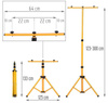 Massiver Arbeitsstativ 3M für Strahler / Halogenlampe | FLT-3M