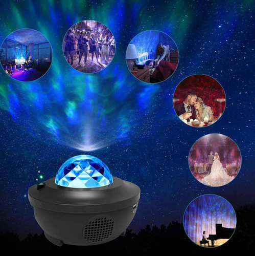 Drehbarer Sternen-, Himmel- und Ozeanprojektor Star LED | 21 einzigartige Modi | Fernbedienung | NL-03