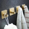 Goldener Haken für Kleidung, Geschirrtücher, Handtücher | Selbstklebende Halterung für Küchenzubehör | BXG-4PCS-GOLD
