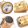 Solar Camping LED-Laterne, Reiselampe mit Powerbank-Funktion | Gold | HWL-001-EU