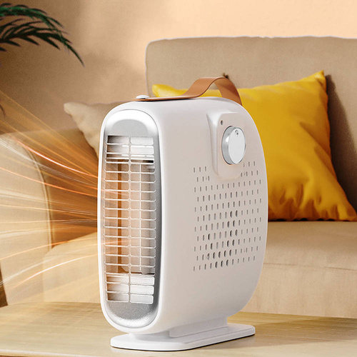 Elektrischer Retro-Heizkörper, Mini-Heizlüfter, Heizlüfter | 2 Geschwindigkeiten | 500 W | Weiß | JM-115
