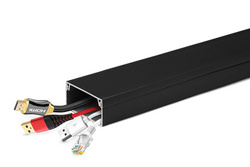 Kabelkanalabdeckung für TV- und Rundfunkkabel, Kabelkanal, Abdeckung | Selbstklebendes Band 3M | 1 Meter, 40x20mm, schwarz | ZXC-20-1M
