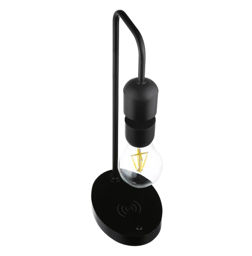 Schwebende magnetische Lampe | LED-Lampe mit induktivem Ladegerät | Nachtlicht | HX-S007S1-SCHWARZ