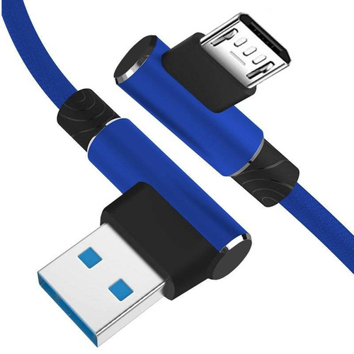 Micro-USB 1M | Winkel-USB-Ladekabel für Telefon | Quick Charge 3.0 2.4A | AM30