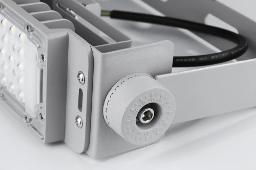 LED-Flutlichtstrahler | 300 W | für Sporthallen, Industriehallen, Haus | Aluminiumgehäuse | mit verstellbarem Halter | TMN-300W-SILVER