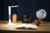 Schreibtischlampe, Schullampe mit LCD-Display | 3 Lichtfarben | Thermometer, Wecker | FX-015B