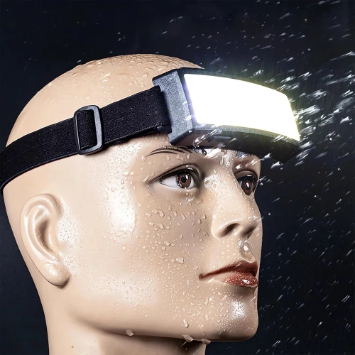 LED-Stirnlampe | Stirnband | schwarz | HWL-120-BLACK