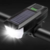  Solar-Fahrradlicht mit leistungsstarker 350lm LED, 120dB Hupe und USB/Solar-Aufladung | Fahrradlichter mit Hupe | QX-LY-17
