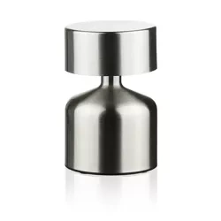 LED-Tischleuchte Pilzform | kabellos, Touch-Bedienung, geeignet für Hotel und Restaurant, Nachtleuchte | silber | HJA40-SILVER