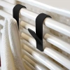 Badezimmerhandtuchhaken | Heizkörperhandtuchhalter | Haken-Set | PG-Y03-SCHWARZ