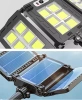 Garten Solar-LED-Lampe mit Bewegungs- und Dämmerungssensor IP65 | 3 verstellbare Panels | 360 LED-COB-Lampen | IR-Fernbedienung | LD-W786