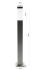 Stehende Gartenlaterne, quadratischer Pfosten für E27-Glühbirne | 230V Stromversorgung, Edelstahl | Inox, 90cm | LLF-90CM