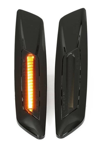 LED-Seitenblinker | Rauchglas, schwarzes Gehäuse | statisch | BMW E90 E91 E92 E93, E60 E61, F10, E81 E82 E87 E88 | PLCBD002B