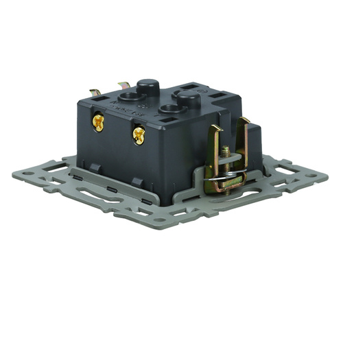 Steckdose Einsatz für Rahmen | 1-fach mit Schutzkontakt | schwarz | 230 V | SOC80