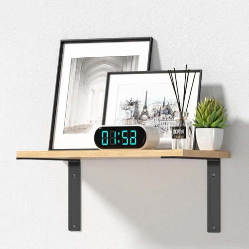 Regalträger-Set 4 Stück | Regalwinkel 24 cm | JZ-L235-BLACK